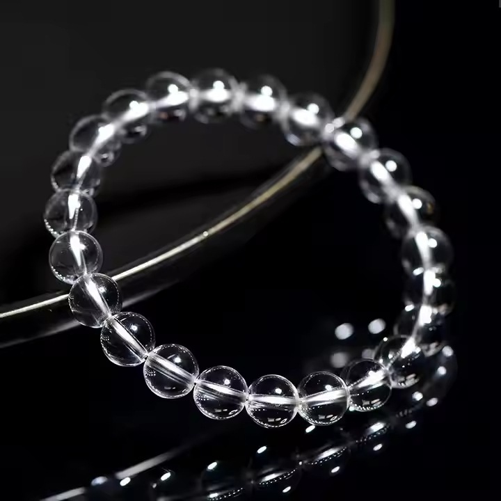 Natural Crystal Clear Quartz Round Bead Elastic Cord Adjustable Comfortable Party Friends Family Christmas Gift - Image 7