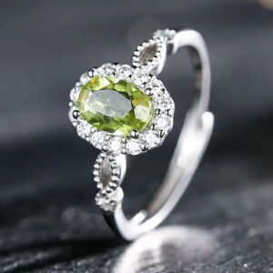 S925 silver natural crystal garnet women's ring, bohemian style light luxury jewelry wedding accessory, adjustable ring size