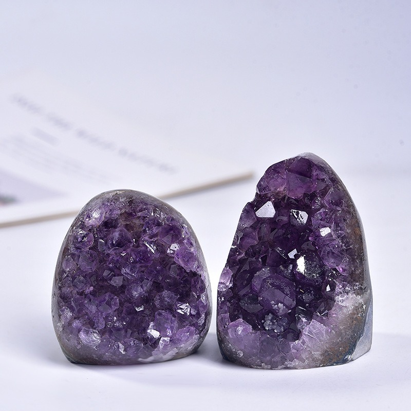 Natural Amethyst Cluster from Uruguay – Polished Raw Crystal Geode for Home Décor & Healing - Image 3