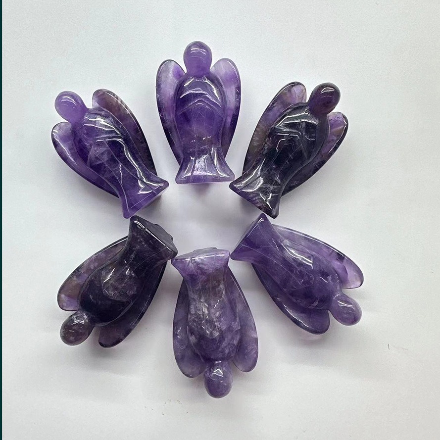 Handmade Crystal Pyramid with Amethyst Stone Chips & Gear Design – Purple Crystal Sphere Home Décor