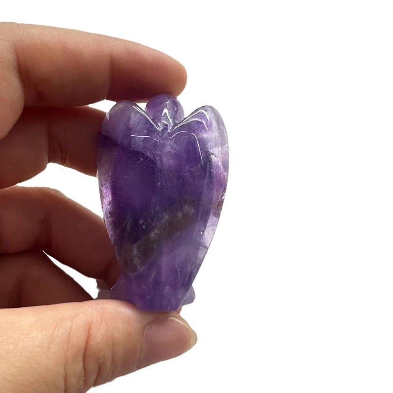 Handmade Crystal Pyramid with Amethyst Stone Chips & Gear Design – Purple Crystal Sphere Home Décor - Image 4